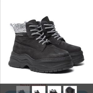 Black chunky boots size 36